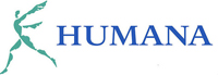 The image displays a logo with a stylized human figure inside a circle, accompanied by text that reads  HUMANA.